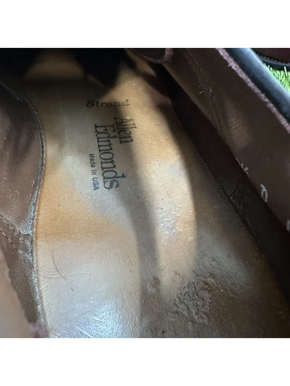 Allen Edmonds Strand Burgundy Calfskin Leather Cap Toe Sz 10.5D VIEW ALL PHOTOS